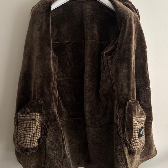 $2000 Hartwood Paris Brown Shearling Jacket/ Sheepskin Coat-- Medium - Picture 10 of 15